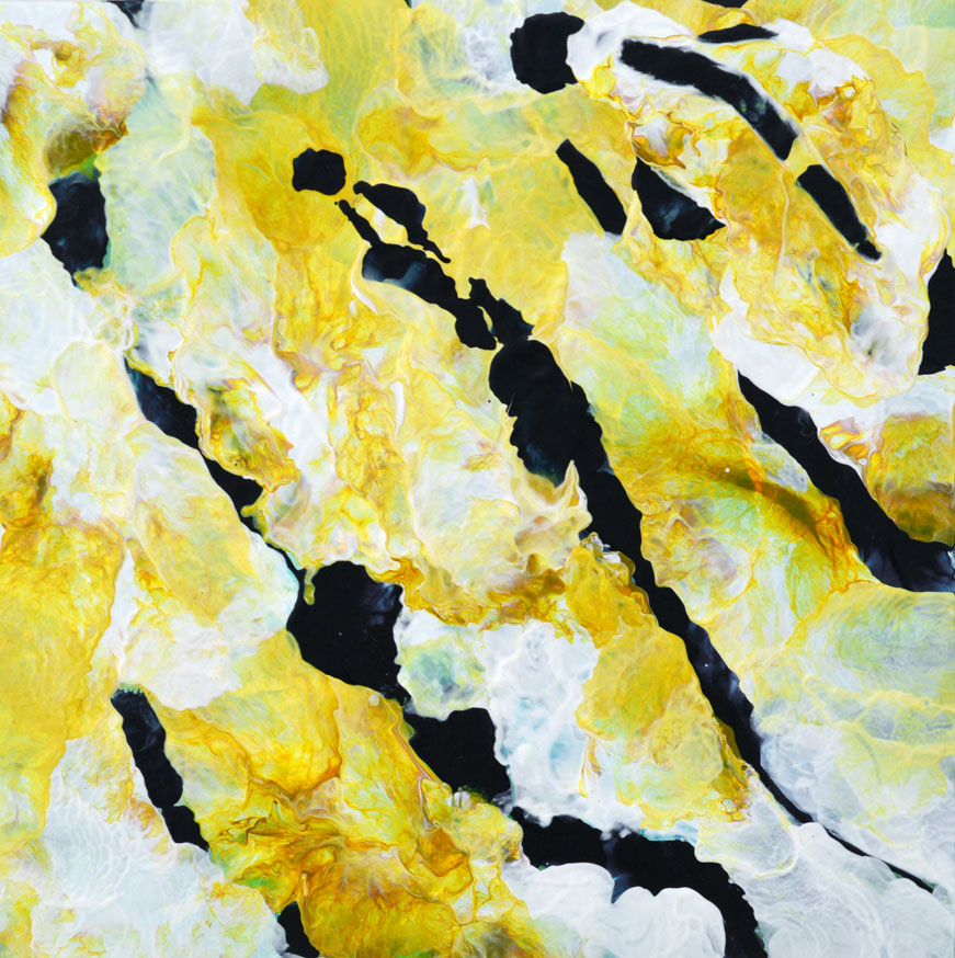 Yellow Abstract Art Original Painting Modern Wall Art
