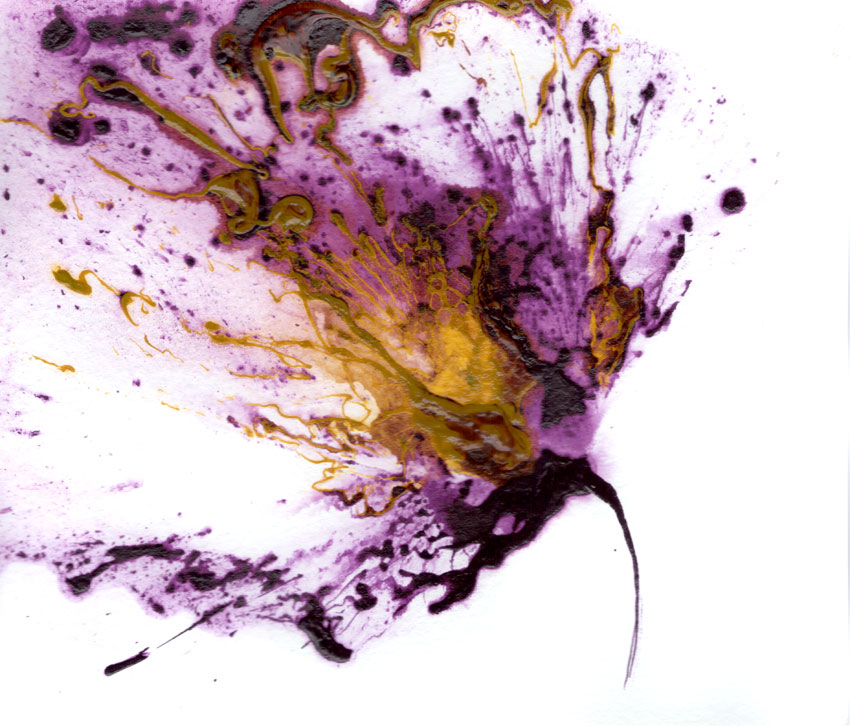 Flower Art, Purple Painting, Abstract Flowers, Original Wall Art
