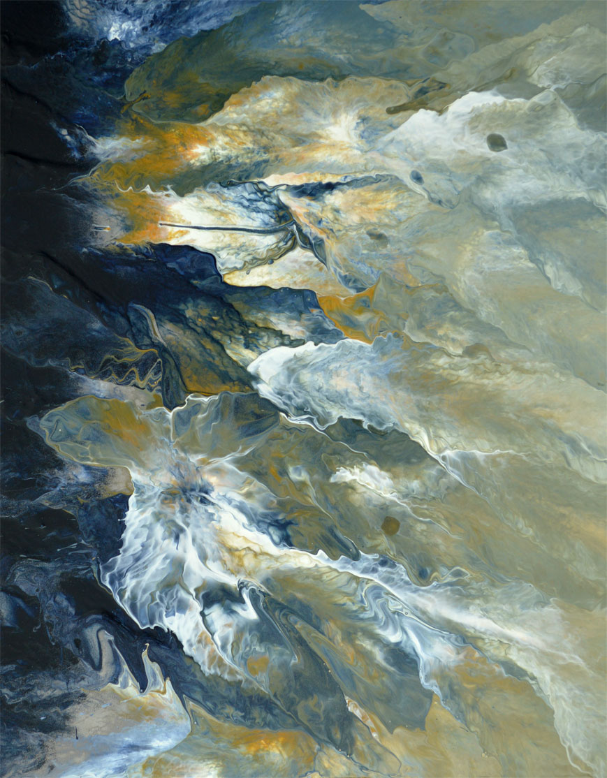 Original Abstract Art Seascape Stormy Seas 11 x 14 Modern Contemporary Artwork