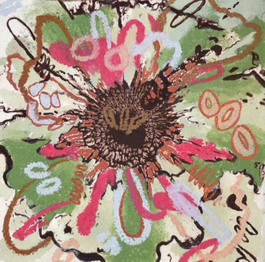 Funky Modern Floral Abstract Flower Art Venus–6 x 6
